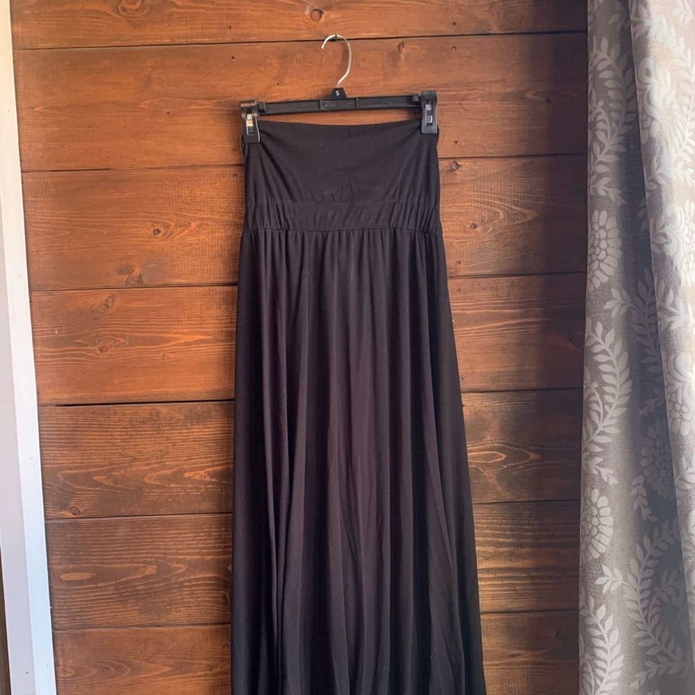 Black tube top dress or long skirt